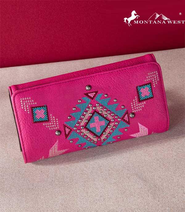 New Arrival :: Wholesale Montana West Aztec Embroidered Wallet