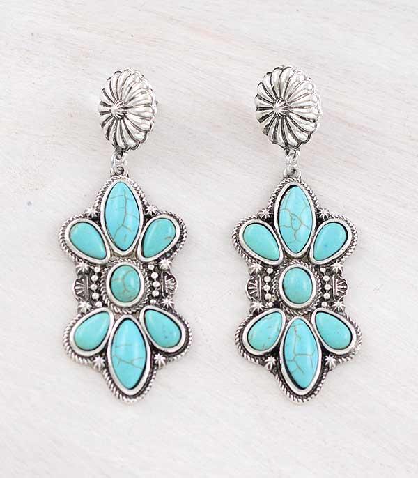 New Arrival :: Wholesale Tipi Brand Turquoise Concho Earrings