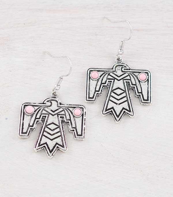 EARRINGS :: WESTERN HOOK EARRINGS :: Wholesale Western Thunderbird Dangle Earrings