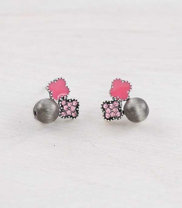 New Arrival :: Wholesale Quatrefoil Navajo Pearl Stud Earrings