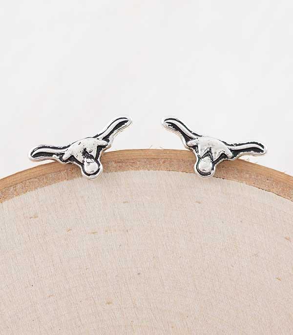 New Arrival :: Wholesale Western Longhorn Mini Stud Earrings