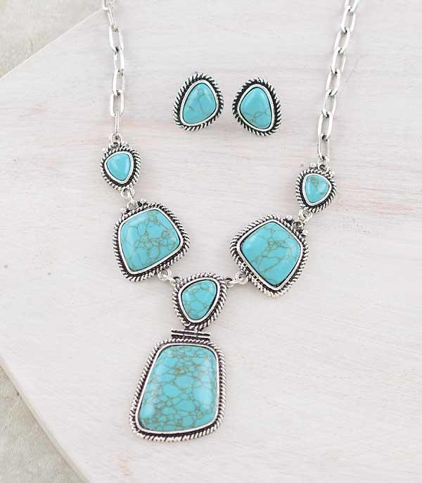 NECKLACES :: WESTERN TREND :: Wholesale Western Turquoise Necklace Set