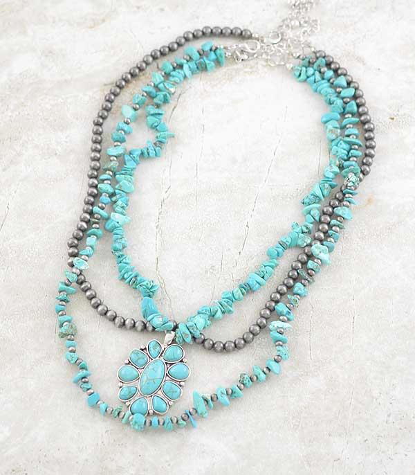 WHAT'S NEW :: Wholesale 3PC Set Turquoise Layered Necklace
