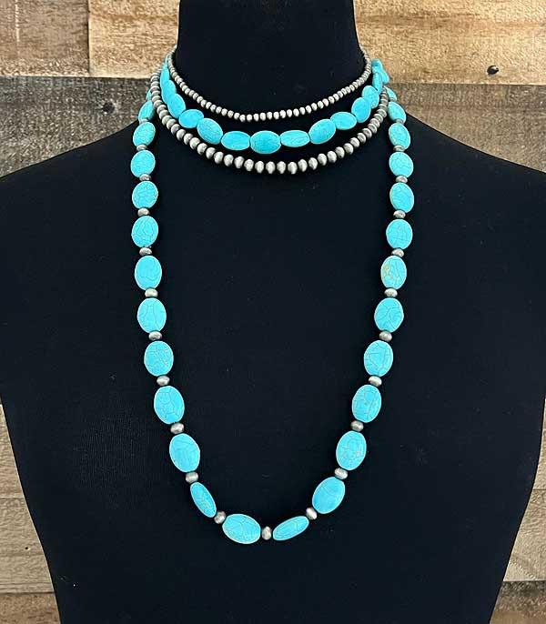 New Arrival :: Wholesale 4PC Set Western Stone Necklace