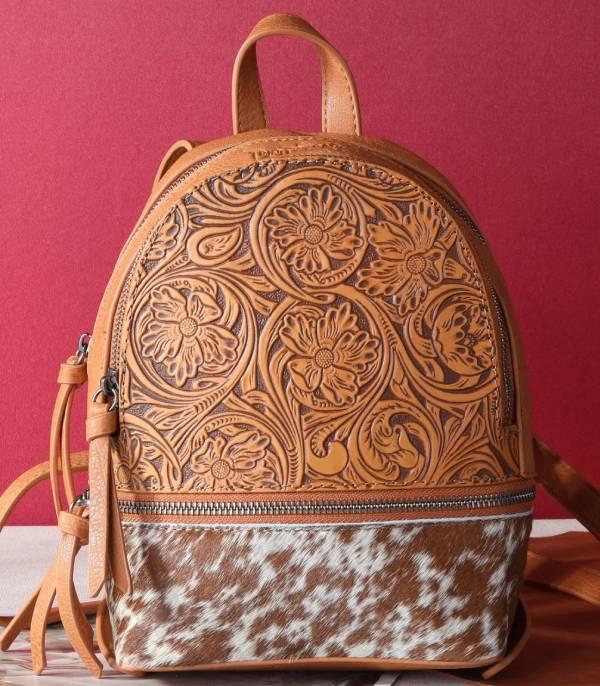 WHAT'S NEW :: Wholesale Trinity Ranch Cowhide Tooling Backpack