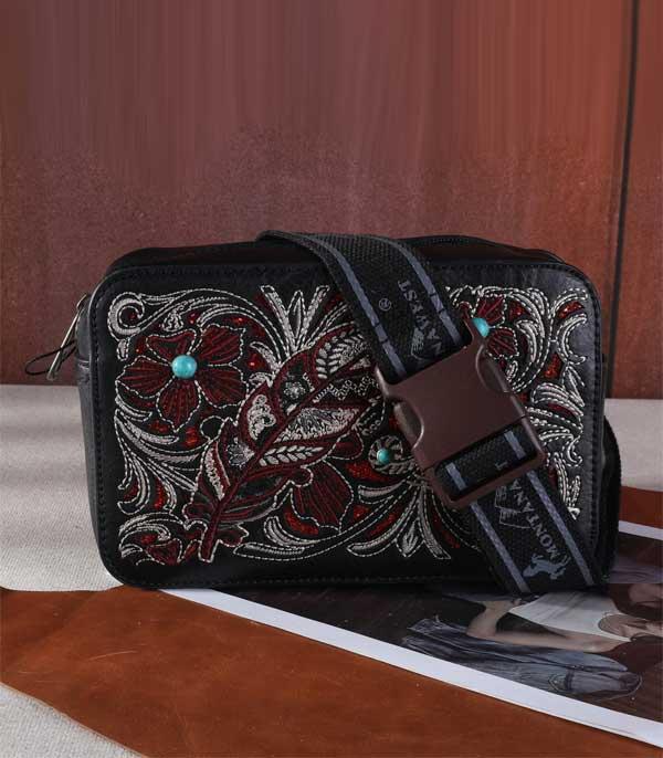 WHAT'S NEW :: Wholesale Montana West Feather Floral Belt Bag