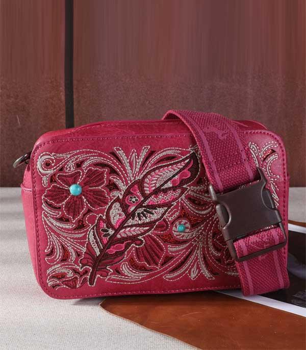 WHAT'S NEW :: Wholesale Montana West Feather Floral Belt Bag