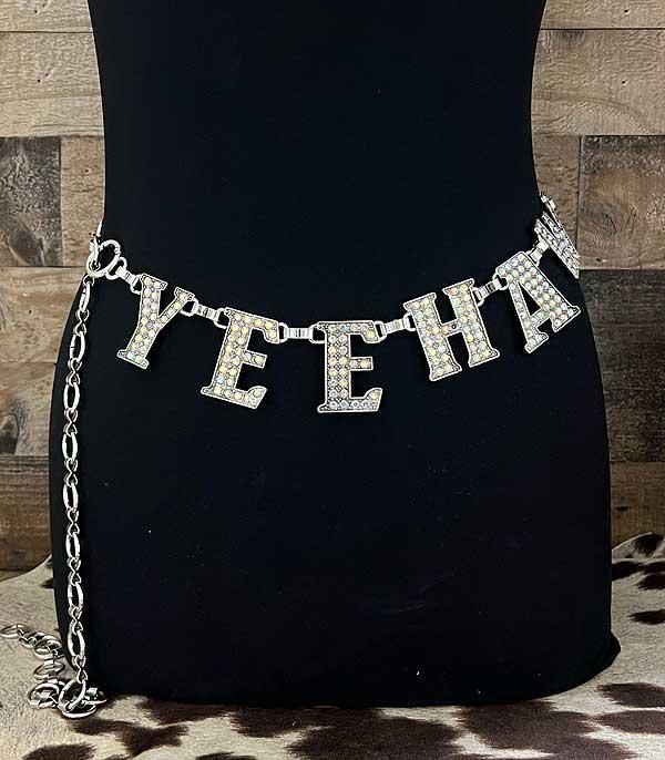 New Arrival :: Wholesale Yeehaw Rhinestone Belt