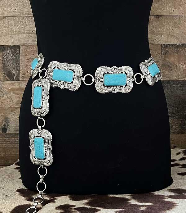 New Arrival :: Wholesale Tipi Brand Turquoise Concho Belt