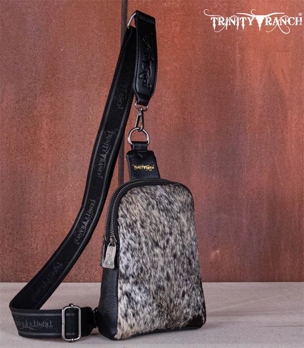 MONTANAWEST BAGS :: TRINITY RANCH BAGS :: Wholesale Trinity Ranch Cowhide Sling Bag