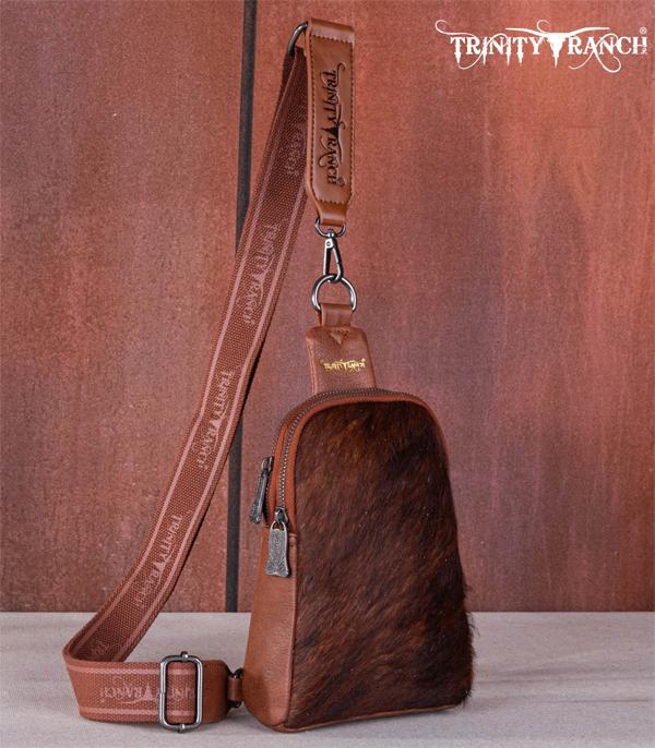 MONTANAWEST BAGS :: TRINITY RANCH BAGS :: Wholesale Trinity Ranch Cowhide Sling Bag
