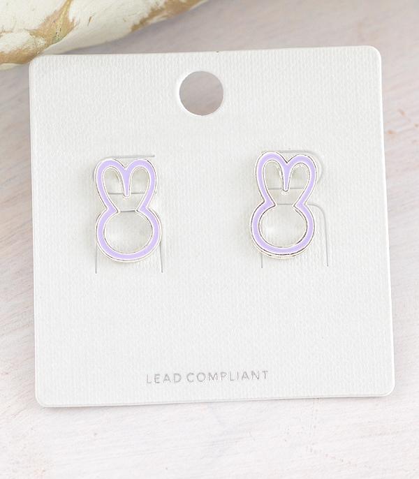 EARRINGS :: POST EARRINGS :: Wholesale Bunny Cut Out Post Earrings