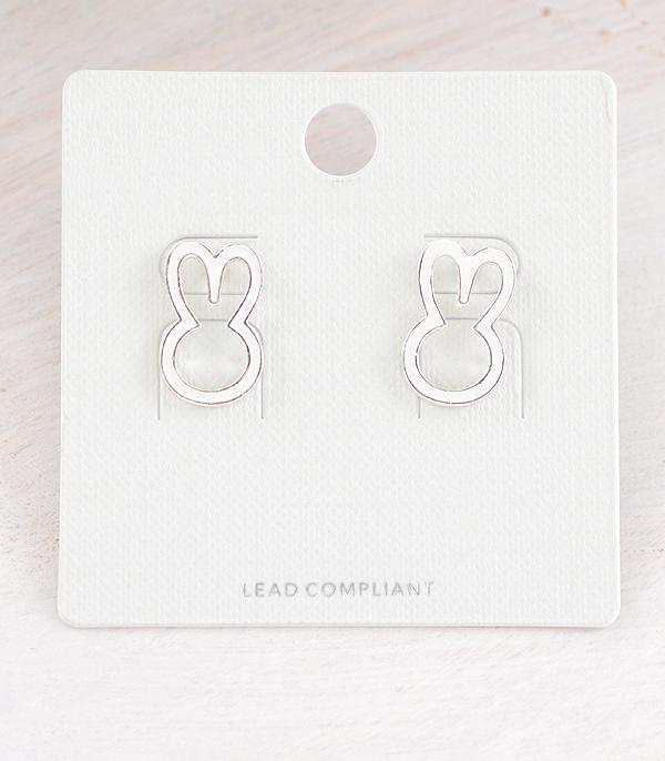 EARRINGS :: POST EARRINGS :: Wholesale Bunny Cut Out Post Earrings