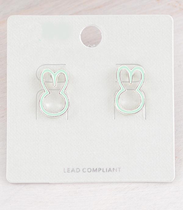 <font color=green>SPRING</font> :: Wholesale Bunny Cut Out Post Earrings
