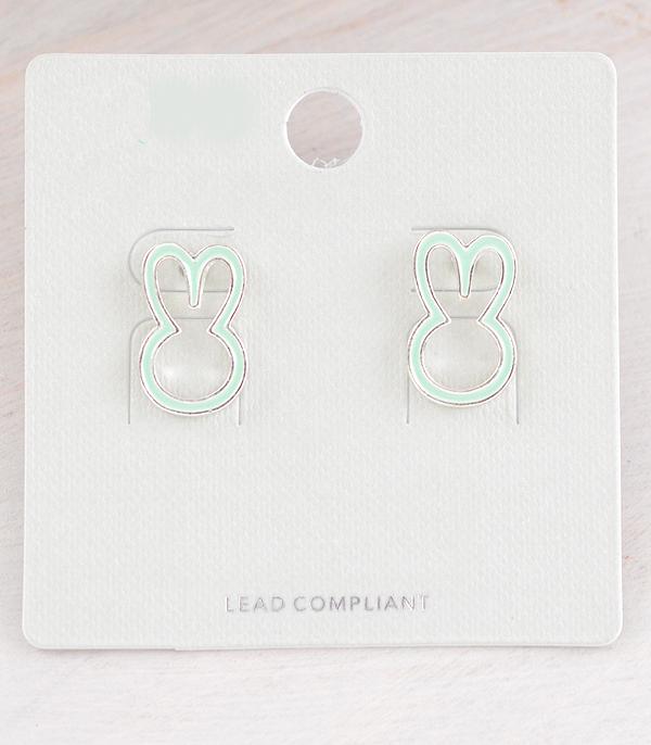 EARRINGS :: POST EARRINGS :: Wholesale Bunny Cut Out Post Earrings