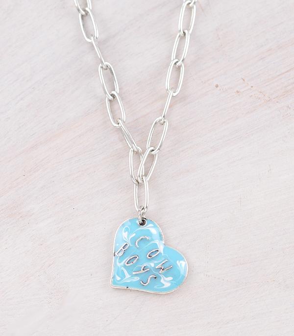 New Arrival :: Wholesale Cowboy Heart Pendant Necklace