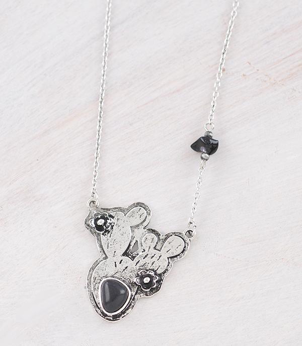 NECKLACES :: CHAIN WITH PENDANT :: Wholesale Western Cactus Pendant Necklace