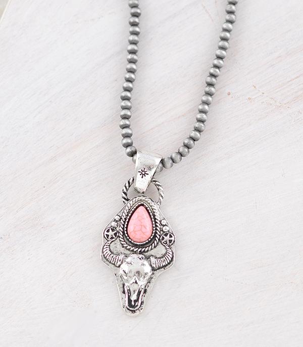 WHAT'S NEW :: Wholesale Western Steer Skull Pendant Necklace