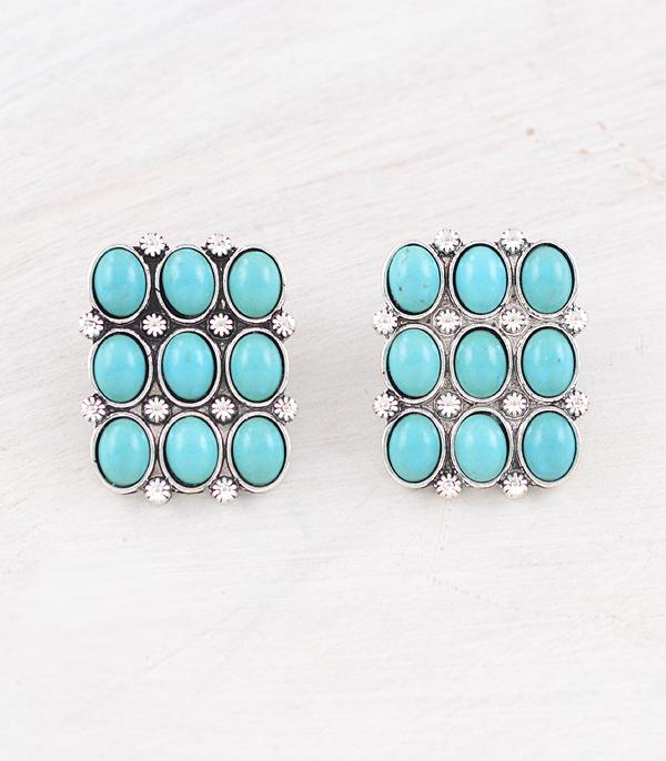 EARRINGS :: WESTERN POST EARRINGS :: Wholesale Western Turquoise Post Earrings