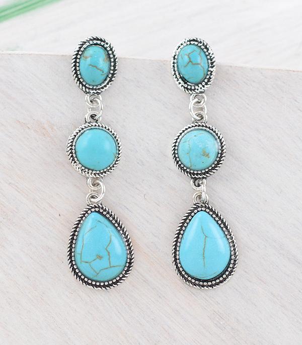 New Arrival :: Wholesale Turquoise Drop Earrings