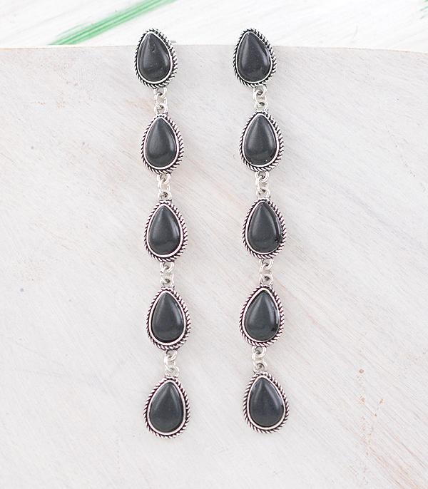 New Arrival :: Wholesale Western Semi Stone Drop Earrings