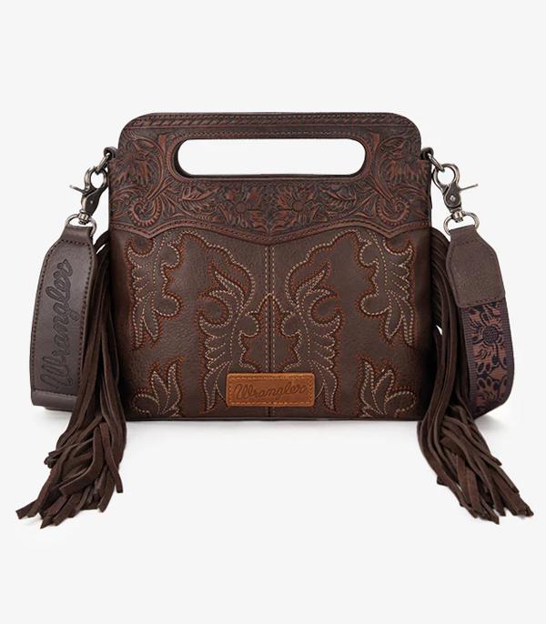 New Arrival :: Wholesale Wrangler Boot Scroll Fringe Crossbody