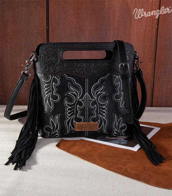 New Arrival :: Wholesale Wrangler Fringe Tote Crossbody Bag