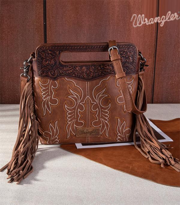 New Arrival :: Wholesale Wrangler Fringe Tote Crossbody Bag