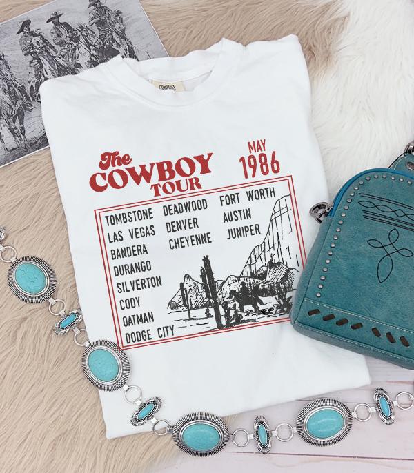 New Arrival :: Wholesale Western The Cowboy Tour Graphic Tshirt
