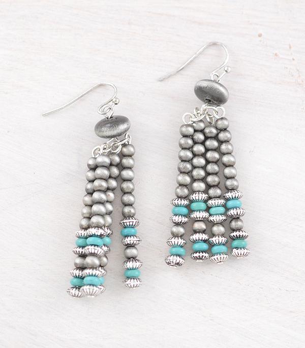 New Arrival :: Wholesale Navajo Pearl Bead Tassel Earrings