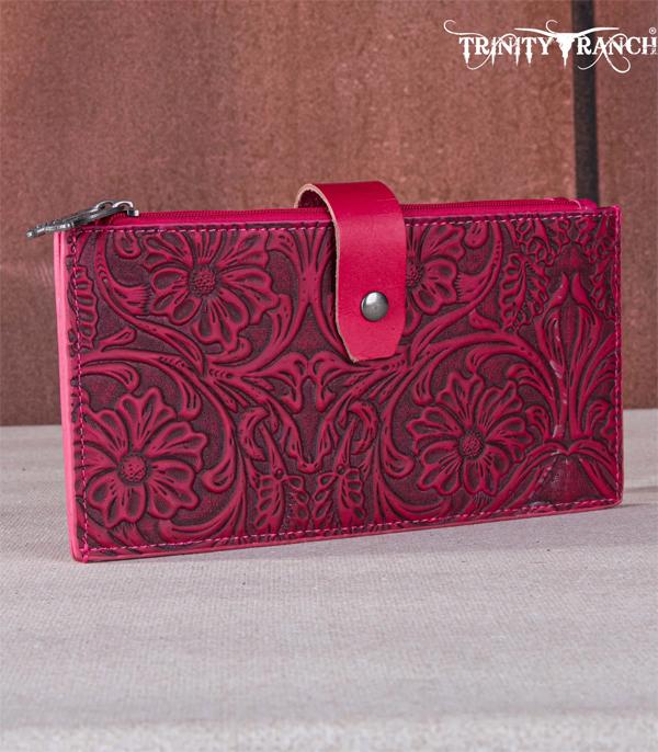 MONTANAWEST BAGS :: MENS WALLETS I SMALL ACCESSORIES :: Wholesale Trinity Ranch Floral Tooled Wallet