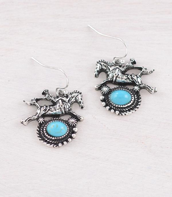 New Arrival :: Wholesale Cowboy Bronco Dangle Earrings