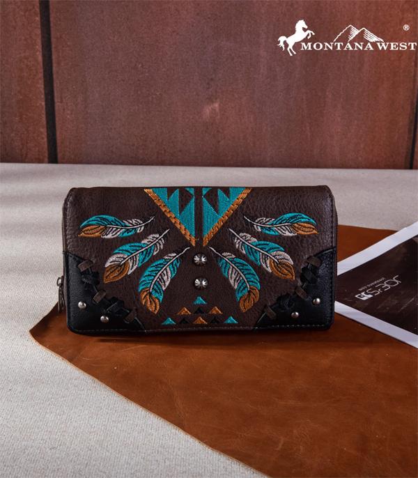 WHAT'S NEW :: Wholesale Montana West Feather Collection Wallet