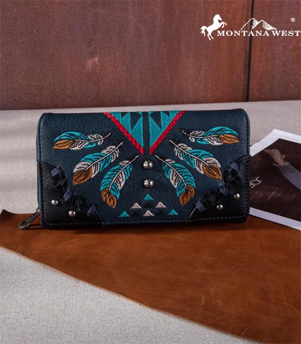 WHAT'S NEW :: Wholesale Montana West Feather Collection Wallet