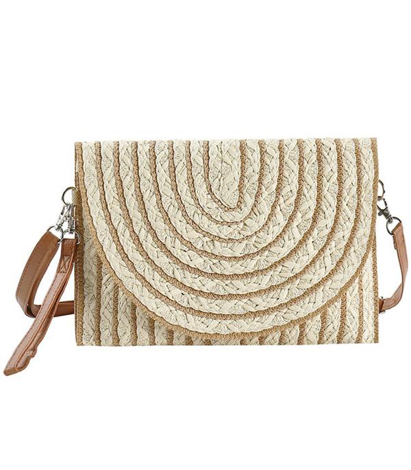 HANDBAGS :: FASHION :: Wholesale Straw Clutch Crossbody Bag