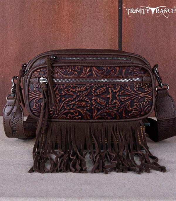 WHAT'S NEW :: Wholesale Floral Tooled Fringe Belt Bag