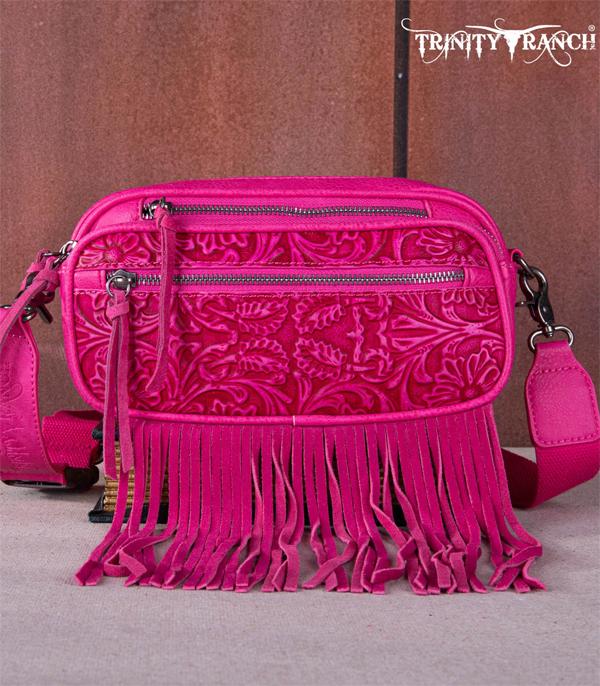 New Arrival :: Wholesale Trinity Ranch Floral Tooled Belt Bag