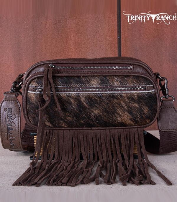 MONTANAWEST BAGS :: TRINITY RANCH BAGS :: Wholesale Trinity Ranch Cowhide Fringe Belt Bag