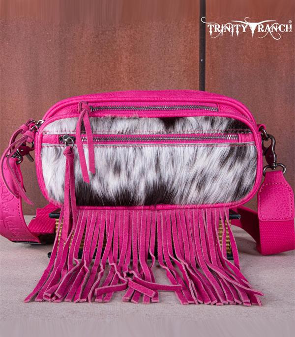 New Arrival :: Wholesale Trinity Ranch Cowhide Fringe Belt Bag