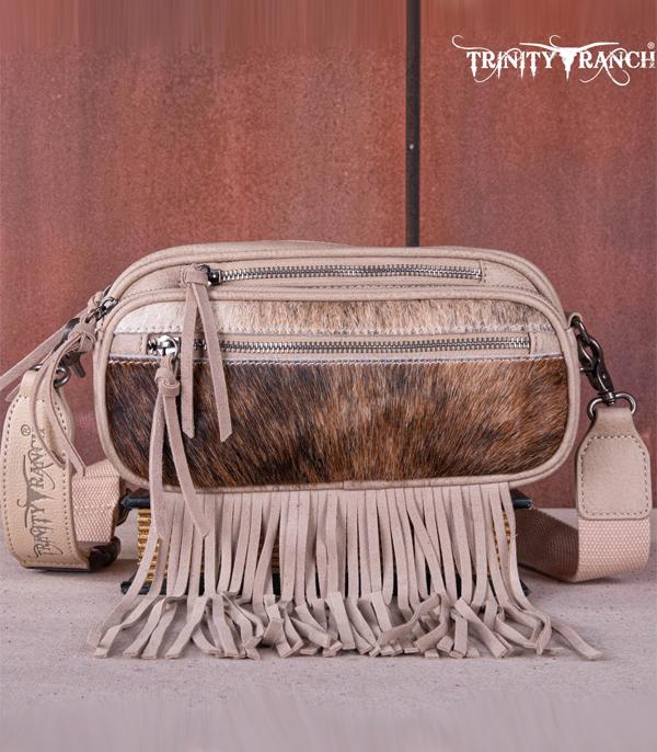 New Arrival :: Wholesale Trinity Ranch Cowhide Fringe Belt Bag