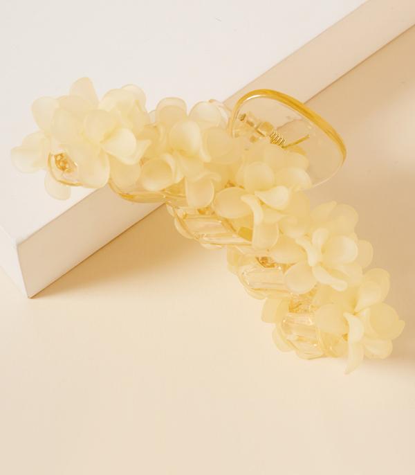 HATS I HAIR ACC :: HAIR ACCESSORIES :: Wholesale Flower Hair Claw Clip