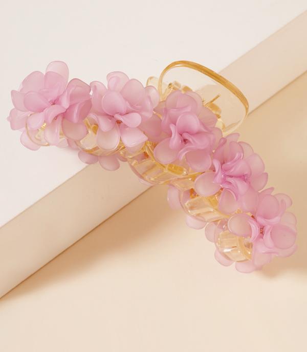 HATS I HAIR ACC :: HAIR ACCESSORIES :: Wholesale Flower Hair Claw Clip