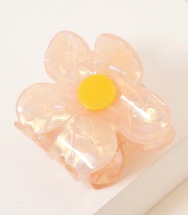 HATS I HAIR ACC :: HAIR ACCESSORIES :: Wholesale Acrylic Flower Hair Claw Clip