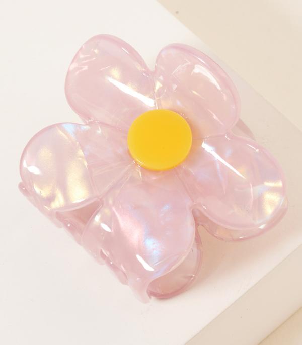 HATS I HAIR ACC :: HAIR ACCESSORIES :: Wholesale Acrylic Flower Hair Claw Clip