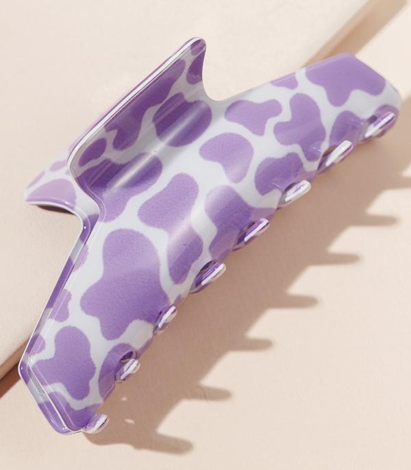HATS I HAIR ACC :: HAIR ACCESSORIES :: Wholesale Cow Print Hair Claw Clip