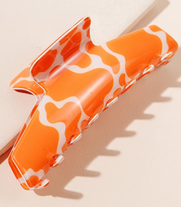 HATS I HAIR ACC :: HAIR ACCESSORIES :: Wholesale Cow Print Hair Claw Clip