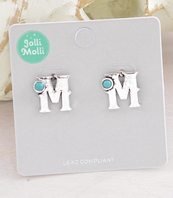 New Arrival :: Wholesale Western Initial Earrings