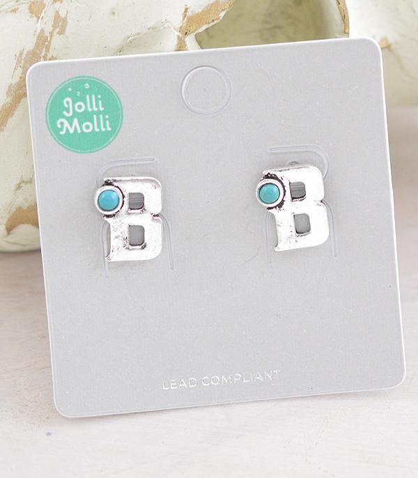 WHAT'S NEW :: Wholesale Western Initial Earrings