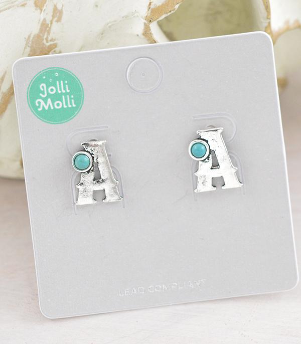 New Arrival :: Wholesale Western Initial Earrings