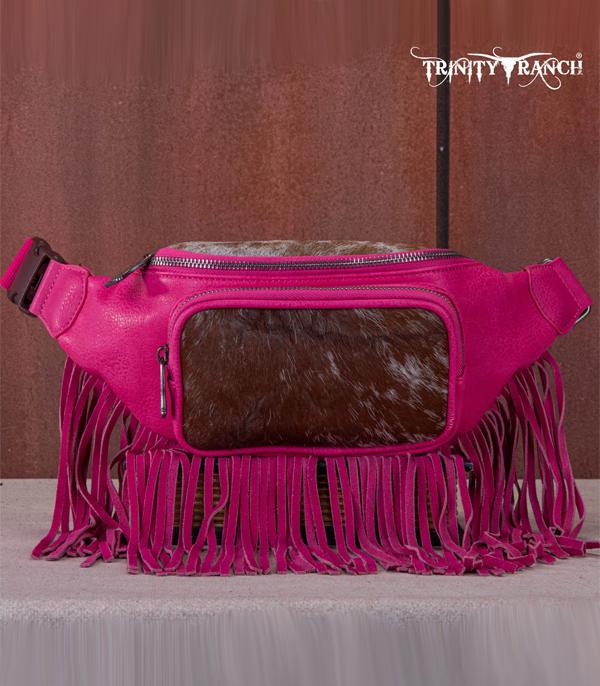 New Arrival :: Wholesale Trinity Ranch Cowhide Fringe Belt Bag